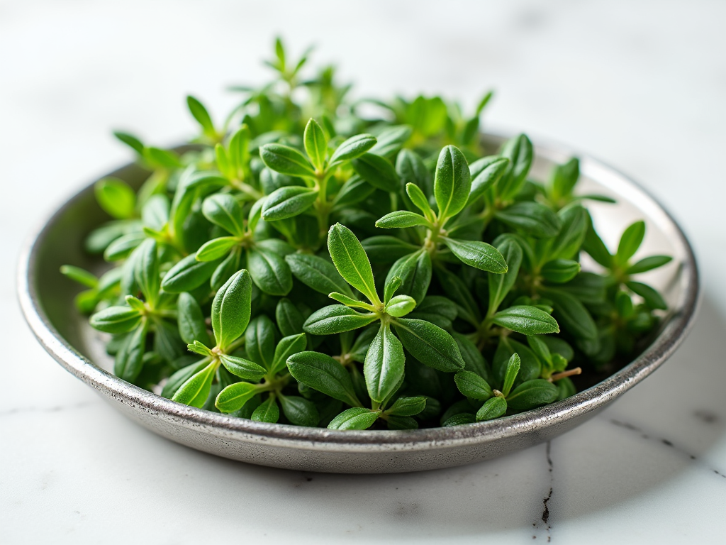 Fresh green oregano leaves